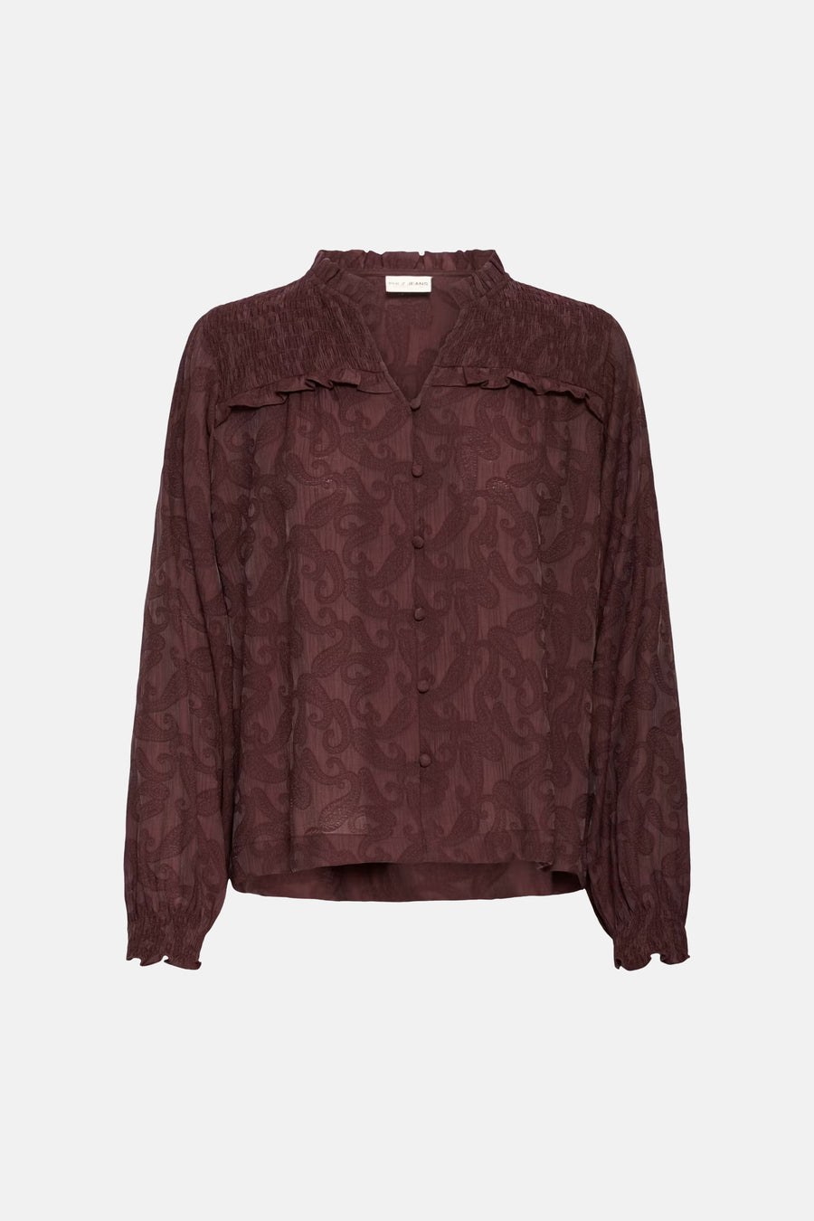 Blouse met lange mouwen - bruin