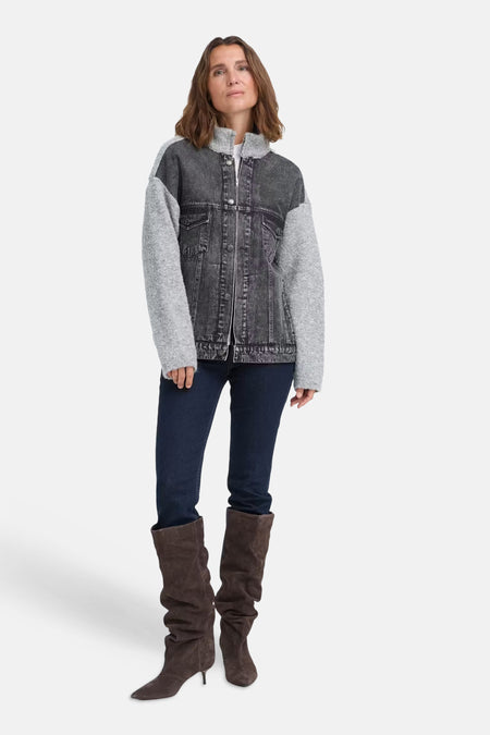 Veste en jean - black denim