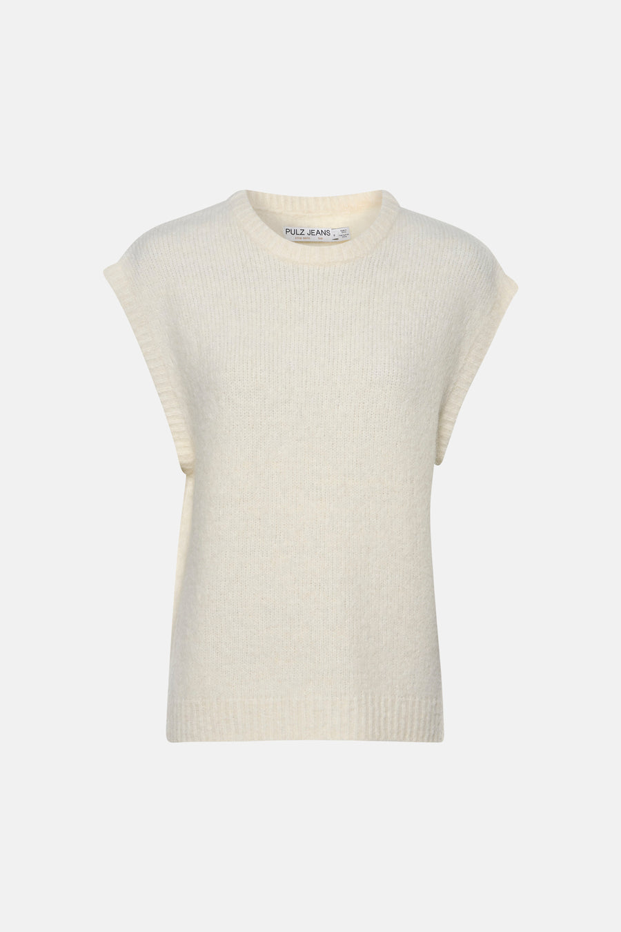 Pull O-hals - ecru