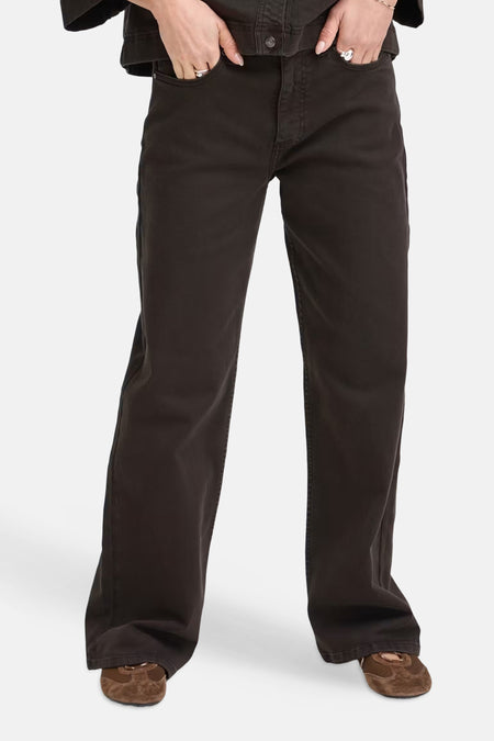 Pantalon 5 poches - brun