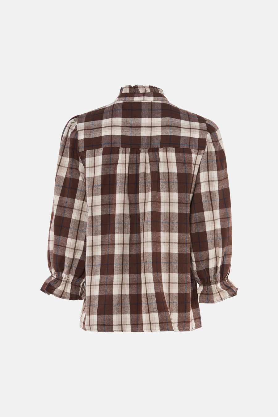 Blouse met 3/4 mouw - bruin