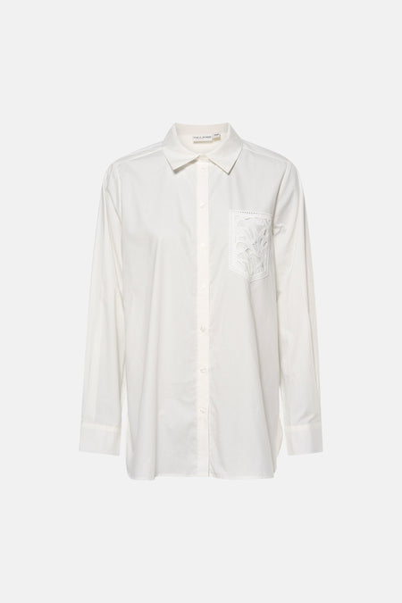 Chemise à manches longues - blanc