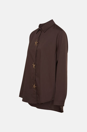 Chemise à manches courtes - brun