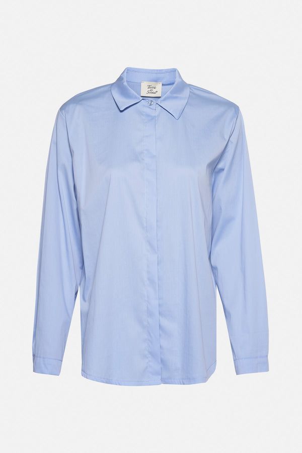 Hemd (lange mouwen) Blauw - Terra di Siena