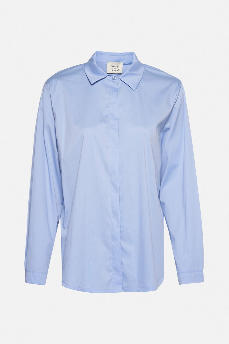 Hemd (lange mouwen) Blauw - Terra di Siena