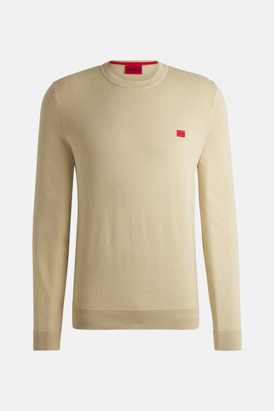 Trui met ronde hals Beige - HUGO