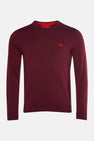 Pull met ronde hals - rood