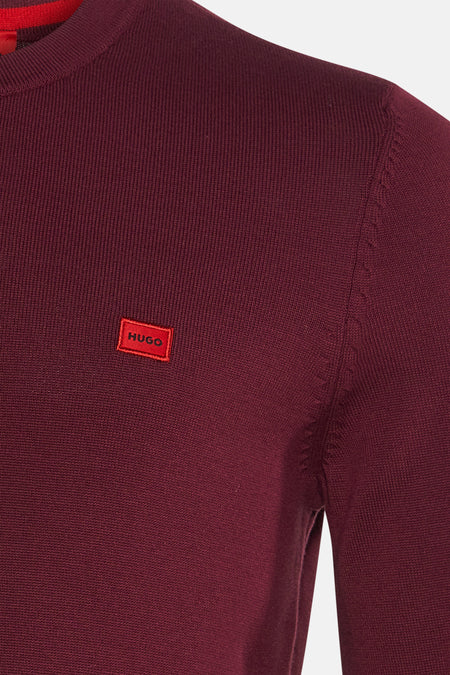 Pull met ronde hals - rood