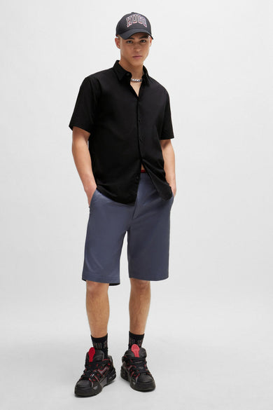Chemise &agrave; manches courtes - noir