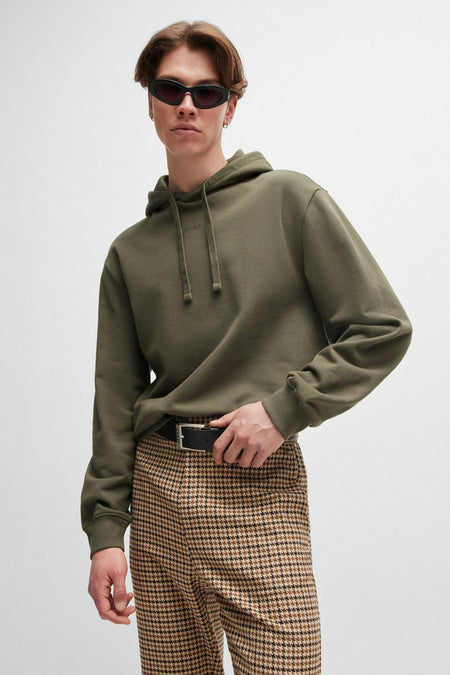 Sweater met kap Groen - HUGO