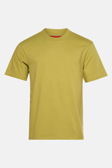 Groen T-shirt met korte mouwen van HUGO, met een effen ontwerp en een ronde hals.