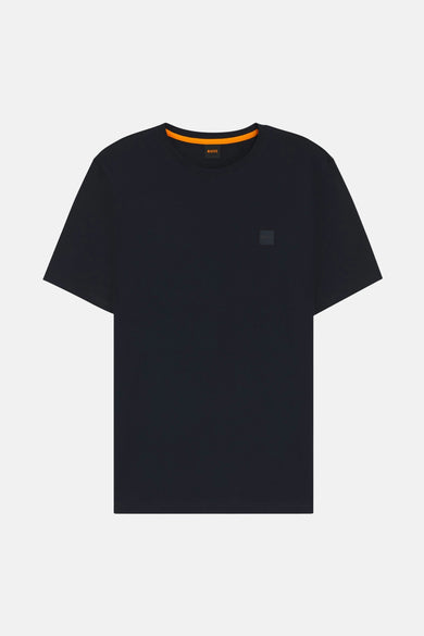 Donkerblauw T-shirt met korte mouwen van HUGO BOSS ORANGE, met een subtiel logo detail.