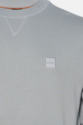 Sweater met ronde hals grijs - HUGO BOSS ORANGE