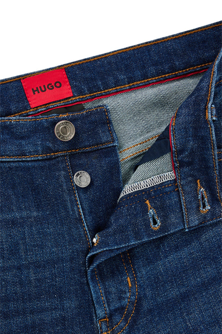 Jeans tapered mid blue denim - HUGO