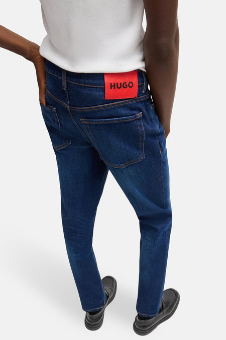 Jeans tapered mid blue denim - HUGO