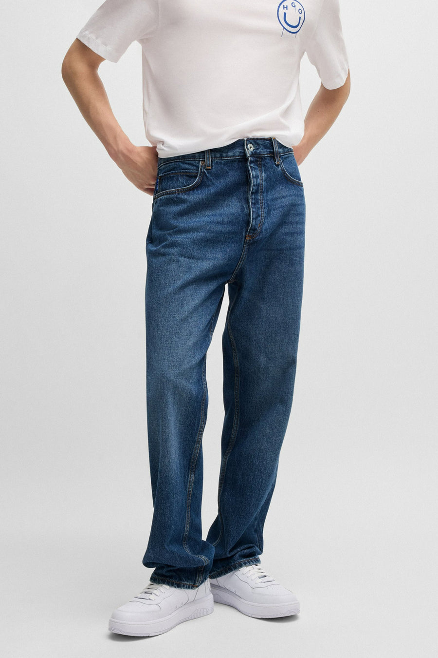 Jeans tapered mid blue denim - HUGO BLUE - HUGO BLUE