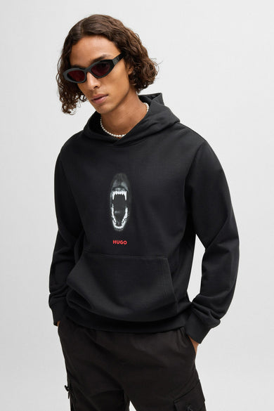 Sweat à capuche Noir - HUGO