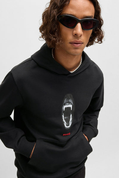 Sweat à capuche Noir - HUGO