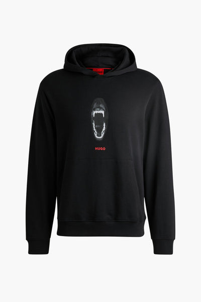 Sweat à capuche Noir - HUGO