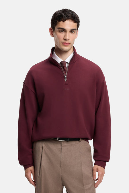 Pull met rolkraag - rood