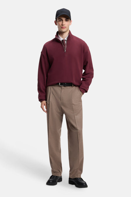 Pull met rolkraag - rood