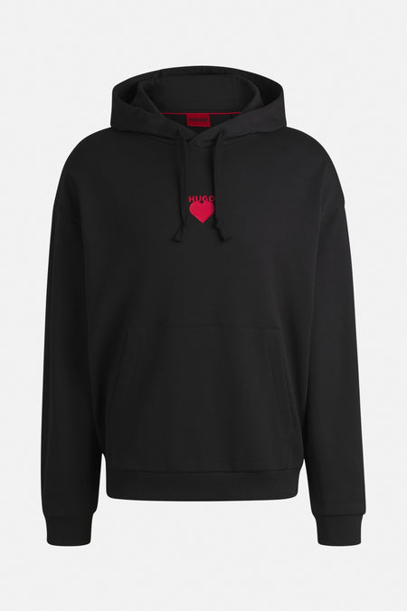 Sweat à capuche Noir - HUGO
