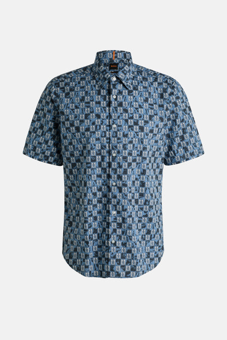 Hemd met korte mouwen - blauw