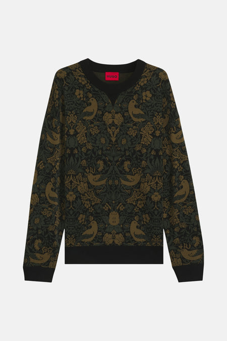 Pull col O Noir - HUGO
