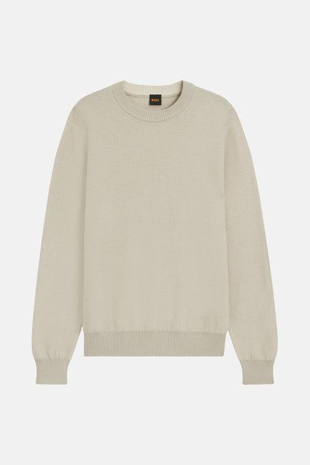 Trui met ronde hals ecru - HUGO BOSS ORANGE