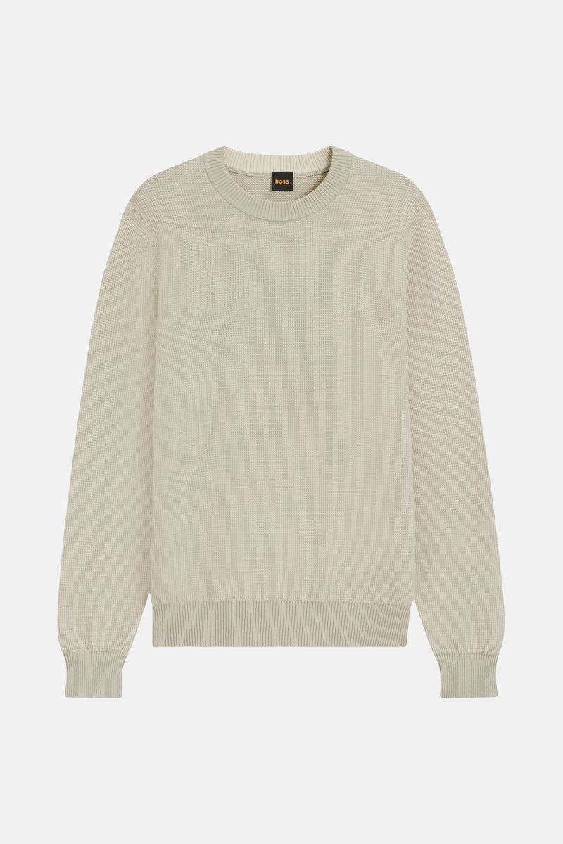Pull met ronde hals - ecru
