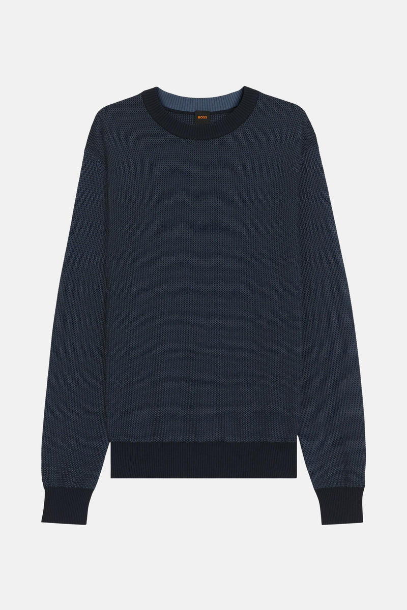 Trui met ronde hals blauw - HUGO BOSS ORANGE