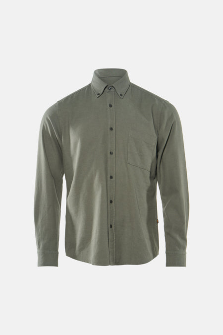Grijs overhemd met lange mouwen van HUGO BOSS ORANGE, met een borstzak en knoopsluiting aan de voorkant.