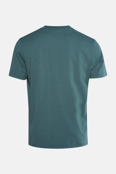 Groen T-shirt met korte mouwen van HUGO BOSS ORANGE, achterkant weergegeven, effen design.