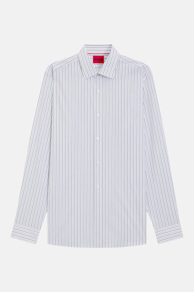 Chemise multicolore à manches longues de HUGO, dotée d'un motif rayé et d'une fermeture boutonnée.