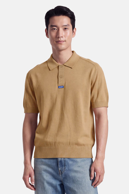 Polo met korte mouwen - beige