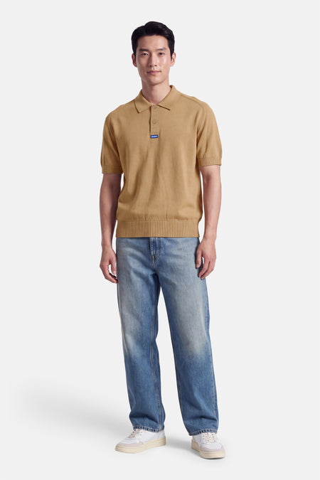 Polo met korte mouwen - beige