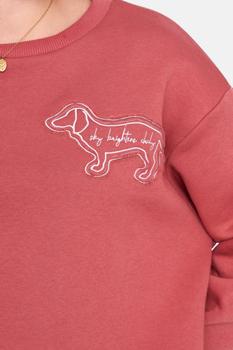 Sweater met ronde hals rood - 24 colours GmbH - 24 colours GmbH