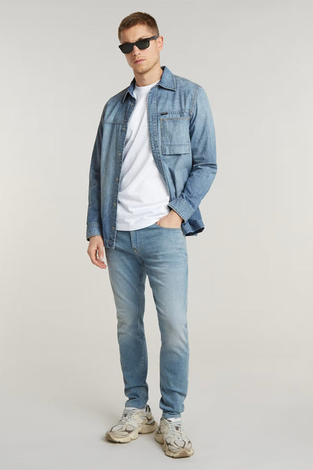 G-STAR - G-straight jeans - D26163-E205 - H918 sun faded blue galena G-STAR - G-straight jeans - D26163-E205 - H918 sun faded blue galena
