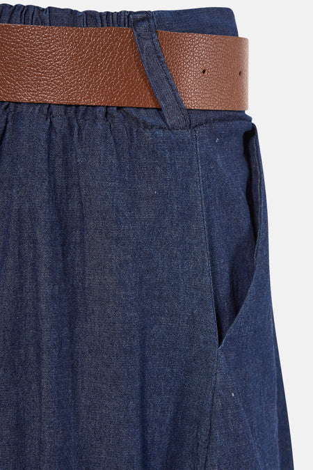 Lange rok - Dark blue denim