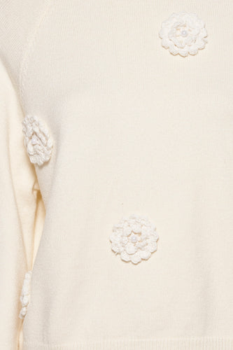 Pull à col rond - écru