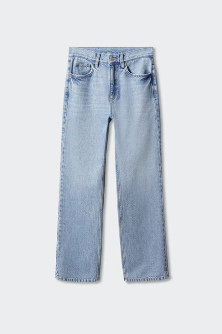 Jeans straight Light blue denim - Mango