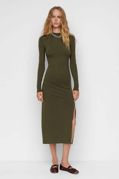 Robe &agrave; manches longues - vert