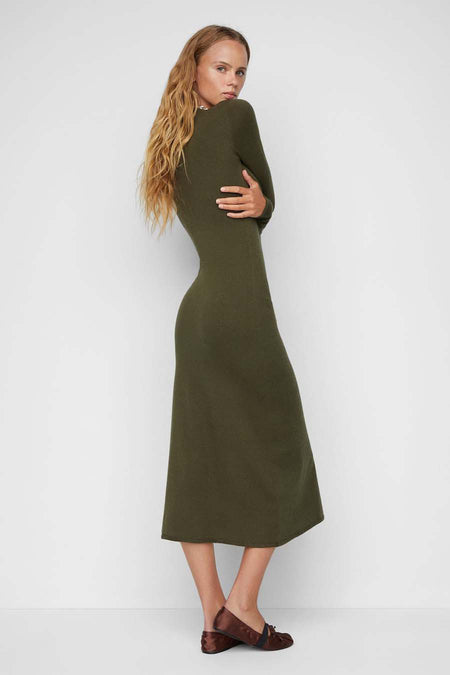 Robe &agrave; manches longues - vert