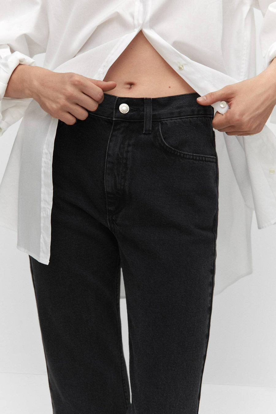 Straight jeans - dark grey denim