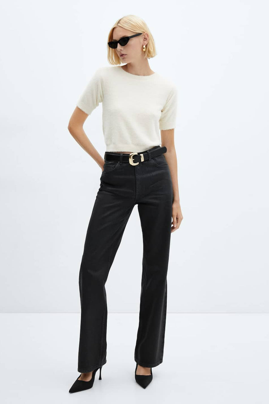Straight jeans - zwart