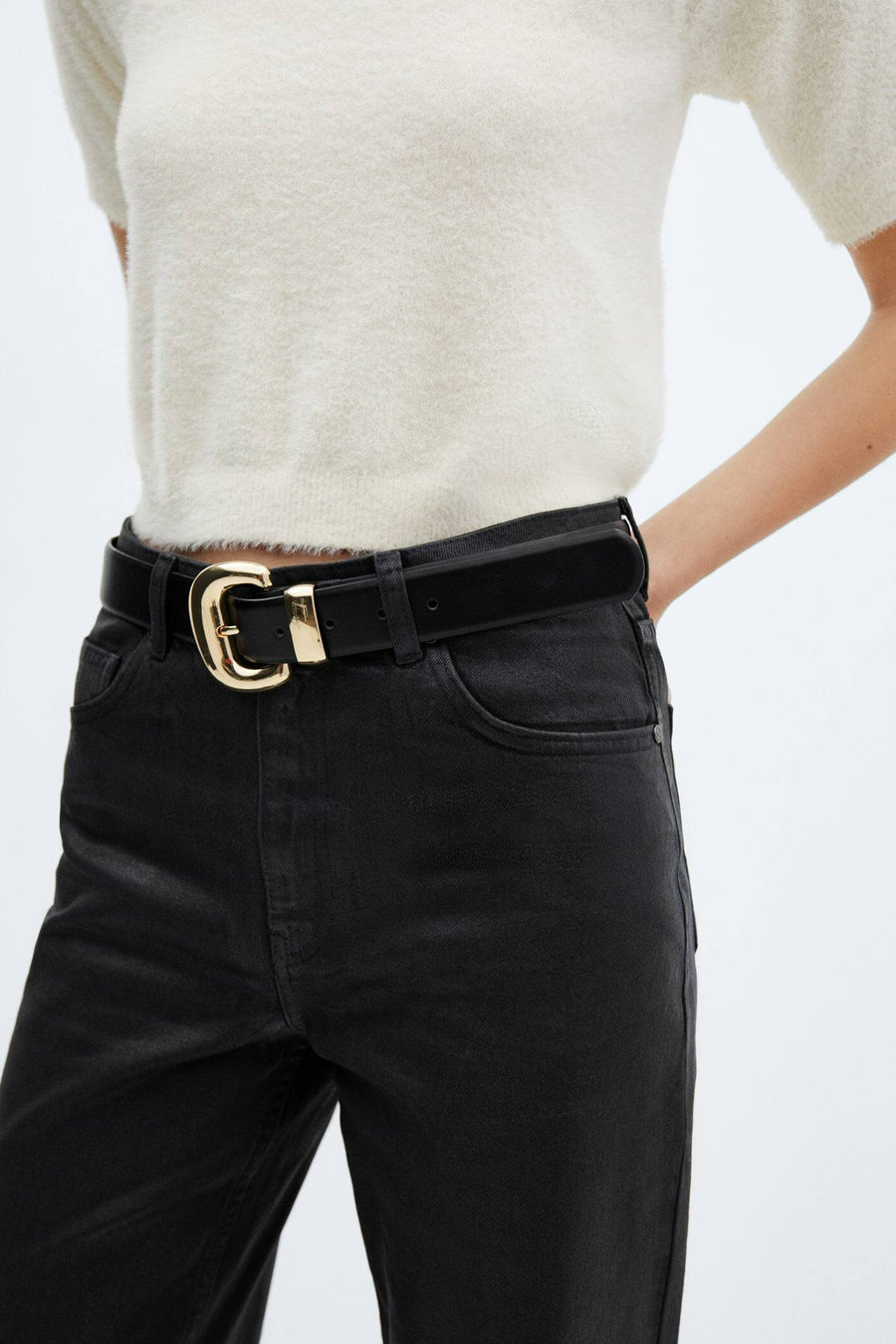 Straight jeans - zwart