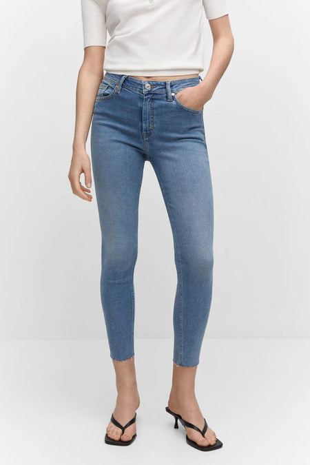 Skinny jeans - mid blue denim