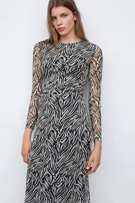 Kleedje met lange mouwen - zwart