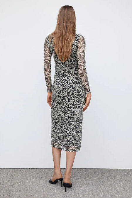 Kleedje met lange mouwen - zwart