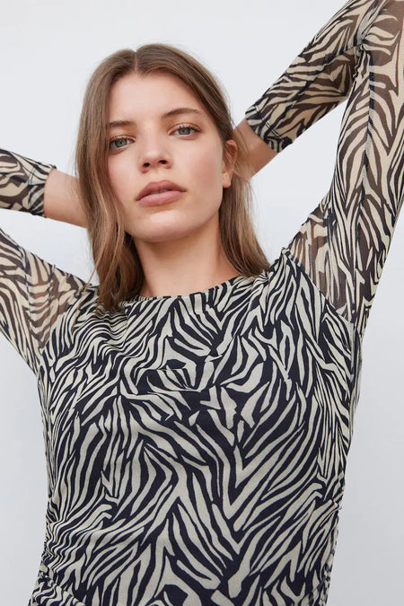 Kleedje met lange mouwen - zwart